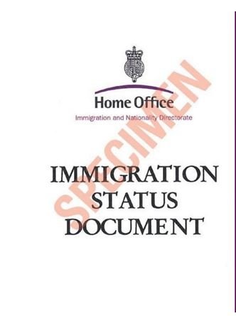 Immigration Status Document